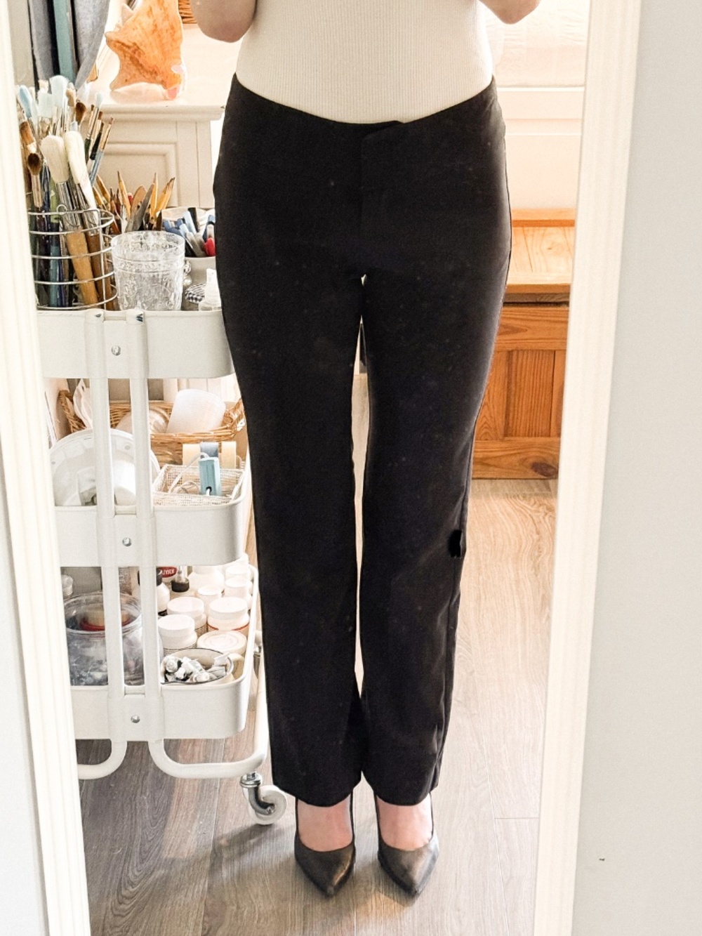 Vintage Low-Rise Kenneth Cole New York Women's Black Trousers